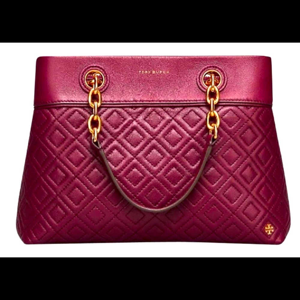 Tory Burch Fleming Imperial Garnet Wine Tote
